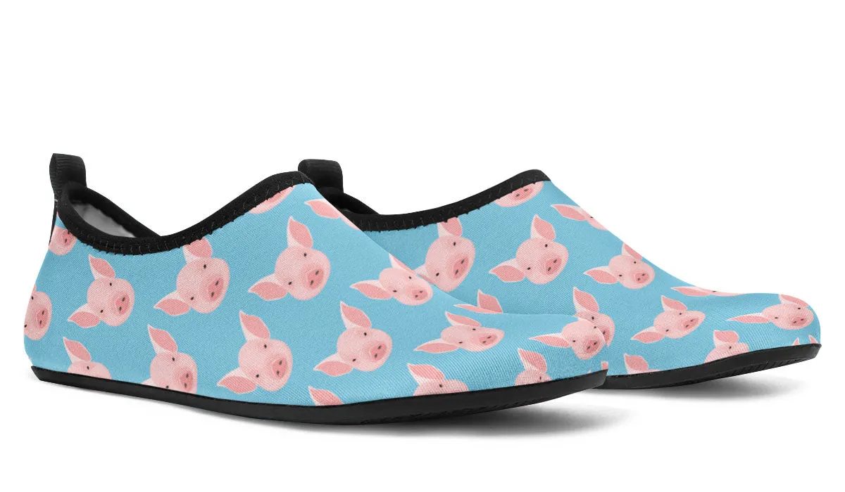 Pig Pattern Aqua Barefoot Shoes