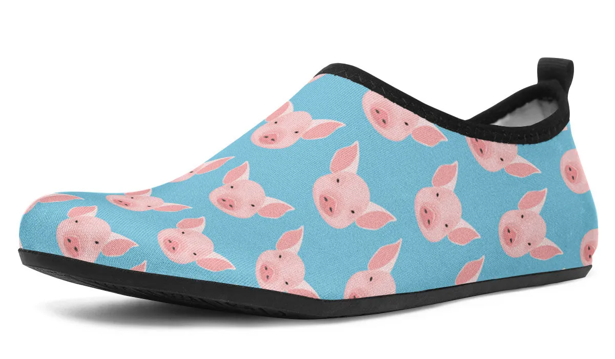 Pig Pattern Aqua Barefoot Shoes