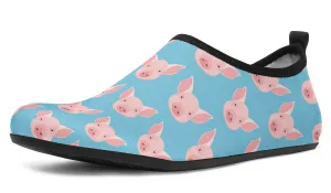 Pig Pattern Aqua Barefoot Shoes