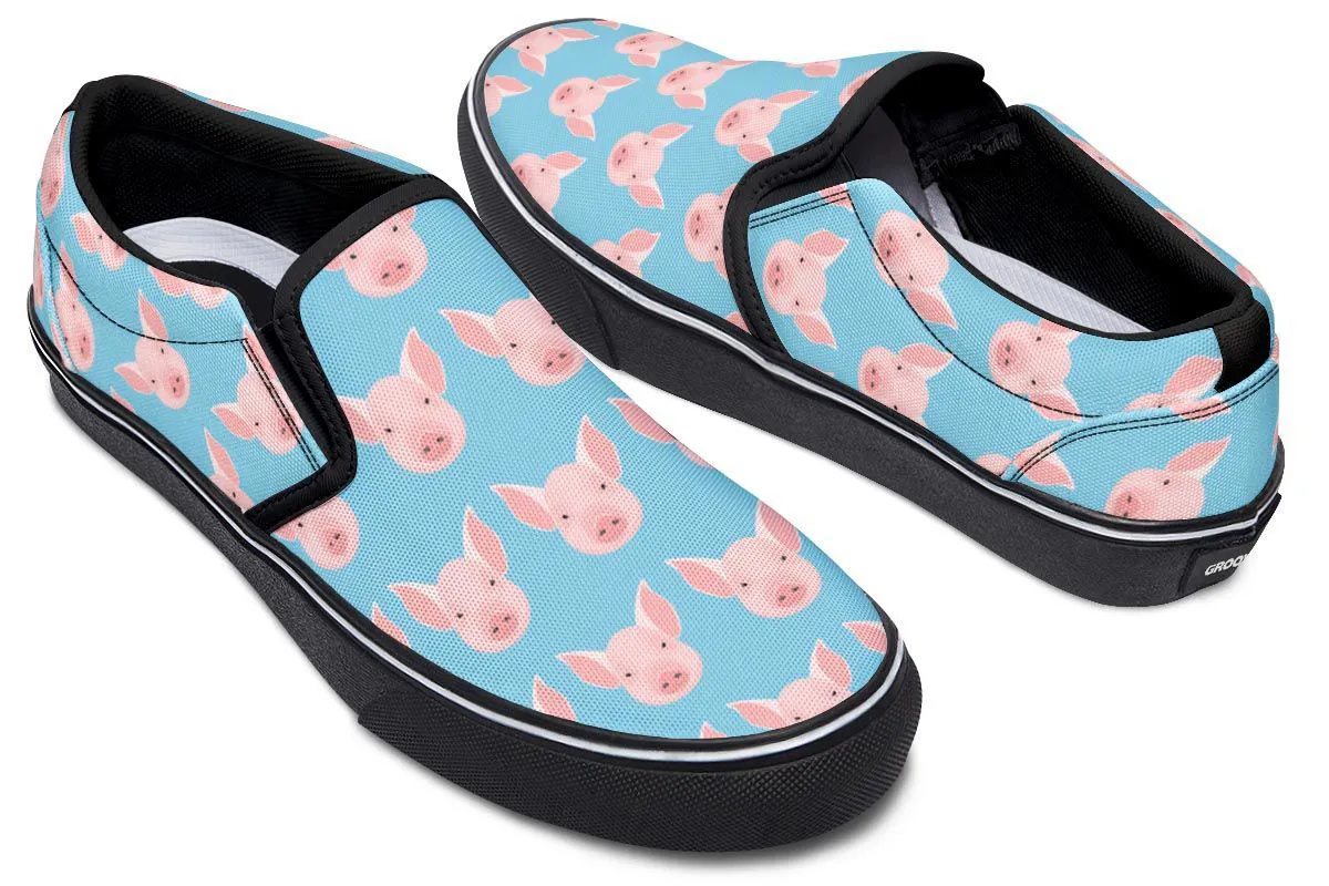 Pig Pattern Slip-On Shoes