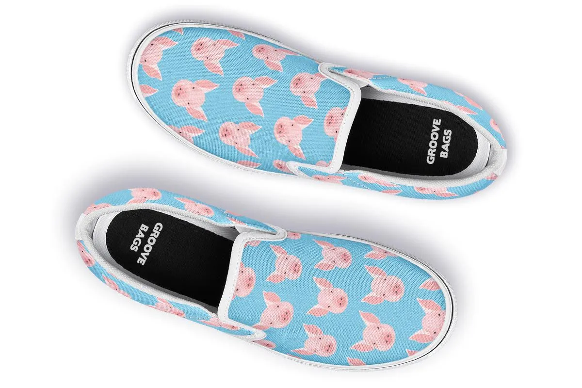 Pig Pattern Slip-On Shoes