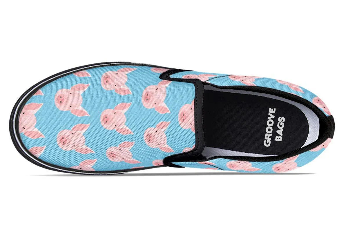 Pig Pattern Slip-On Shoes