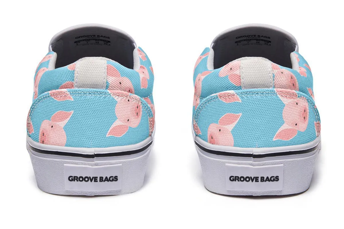 Pig Pattern Slip-On Shoes