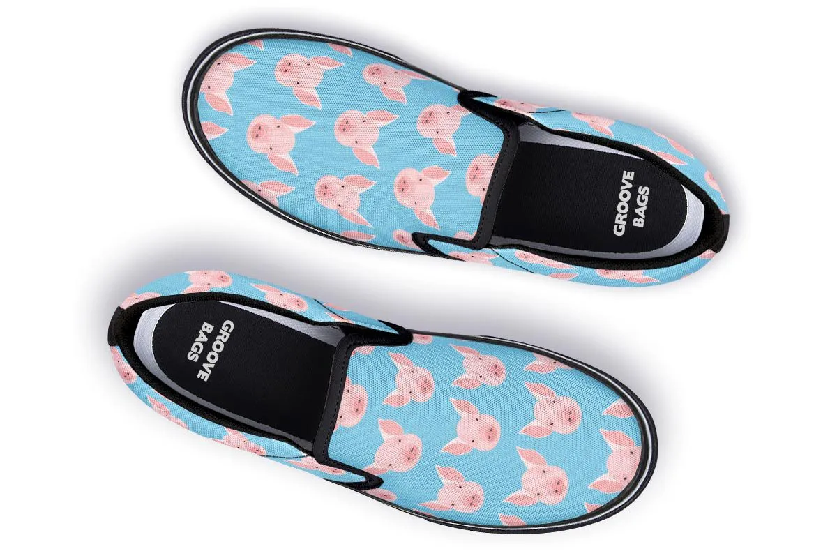Pig Pattern Slip-On Shoes
