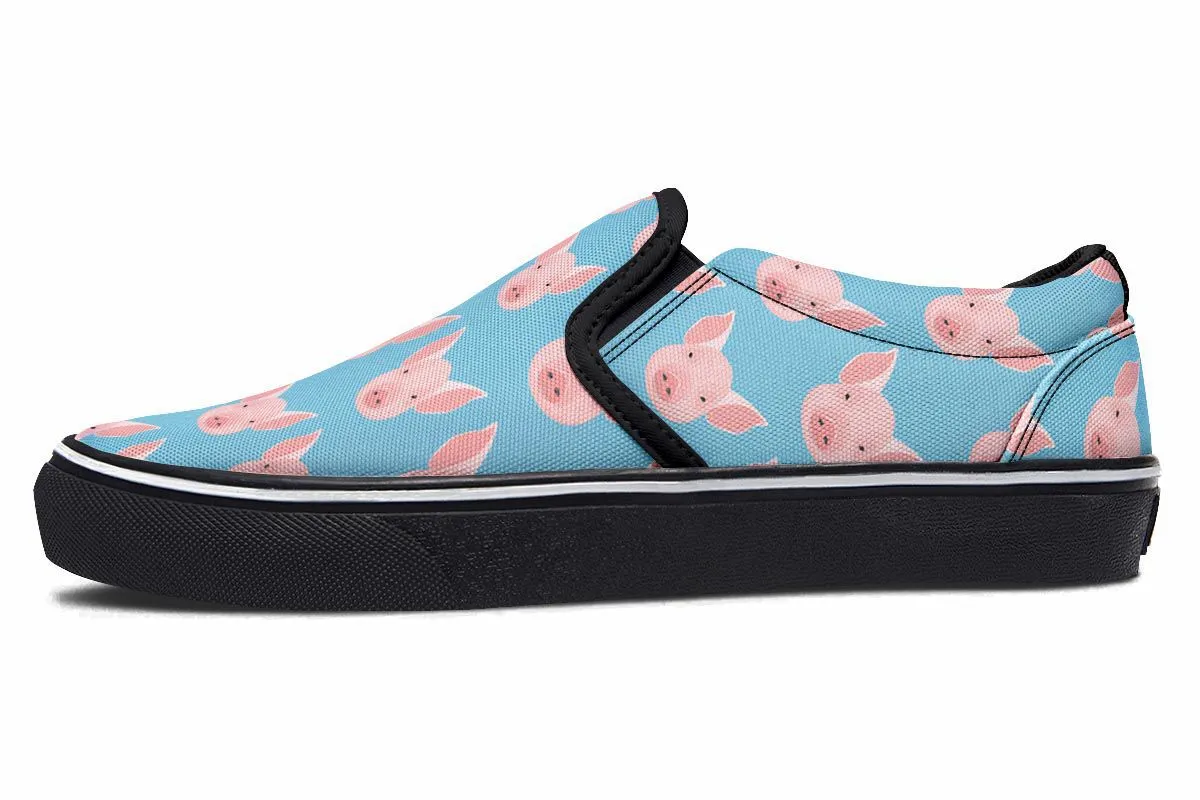 Pig Pattern Slip-On Shoes