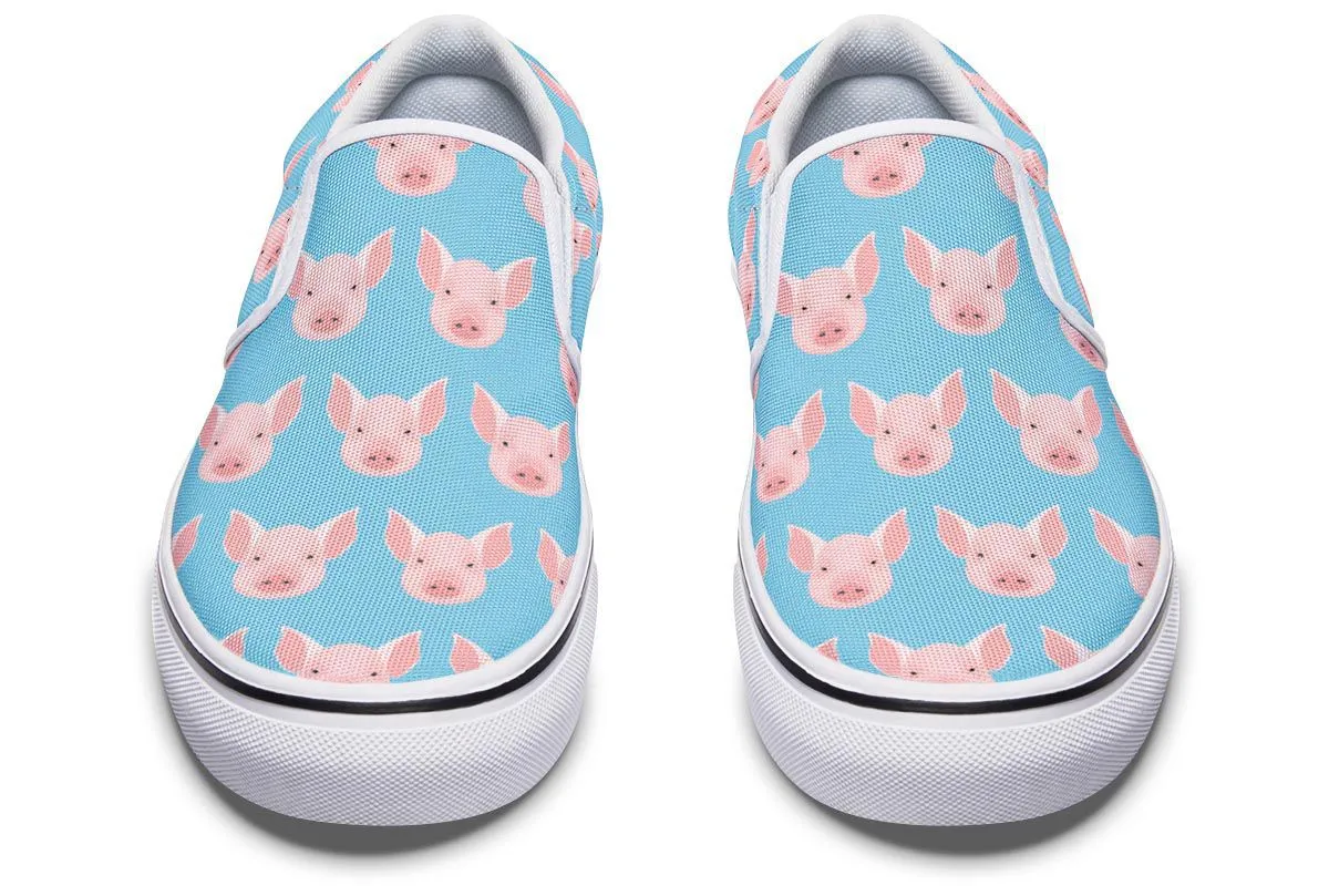 Pig Pattern Slip-On Shoes
