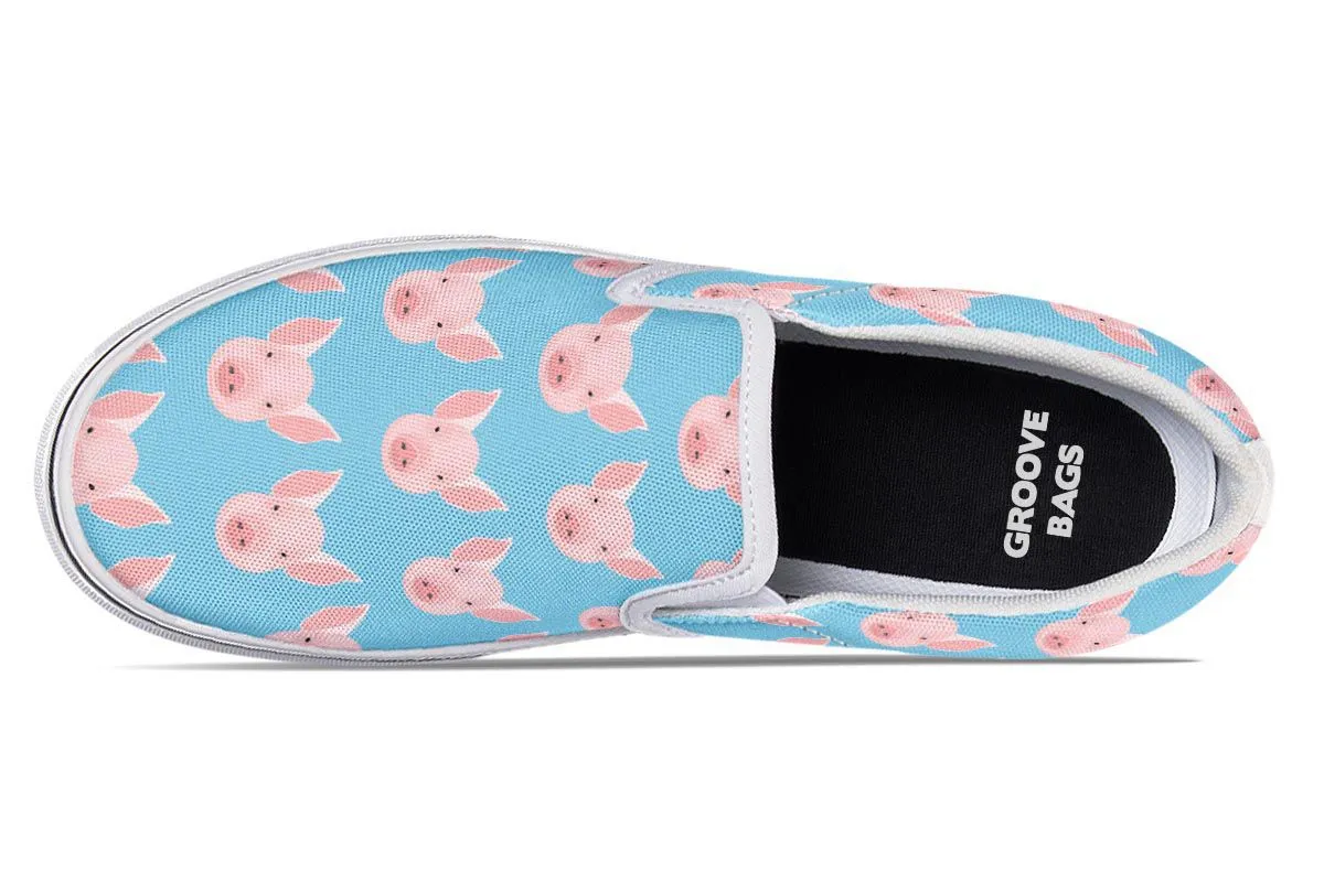 Pig Pattern Slip-On Shoes