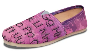 Pink Alphabet Diagram Casual Shoes