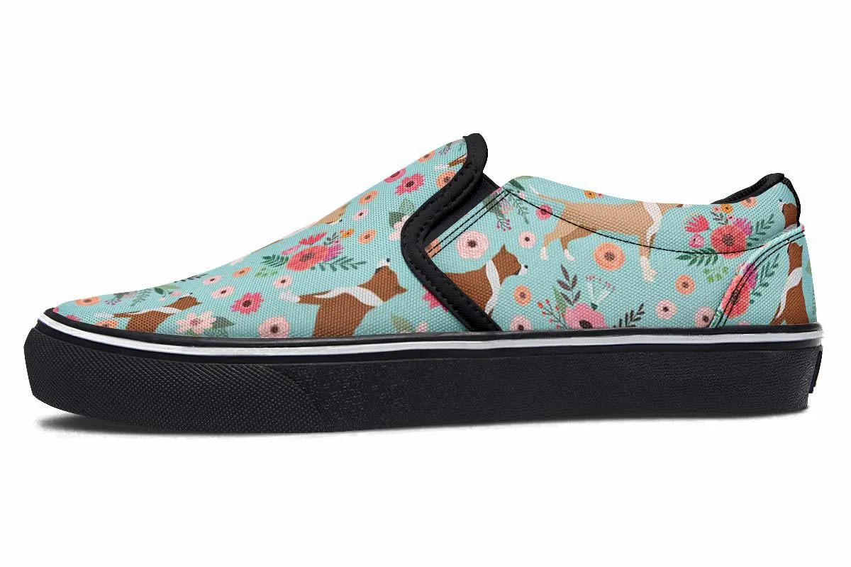 Pit Bull Flower Slip-On Shoes