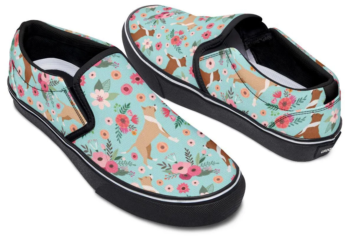 Pit Bull Flower Slip-On Shoes