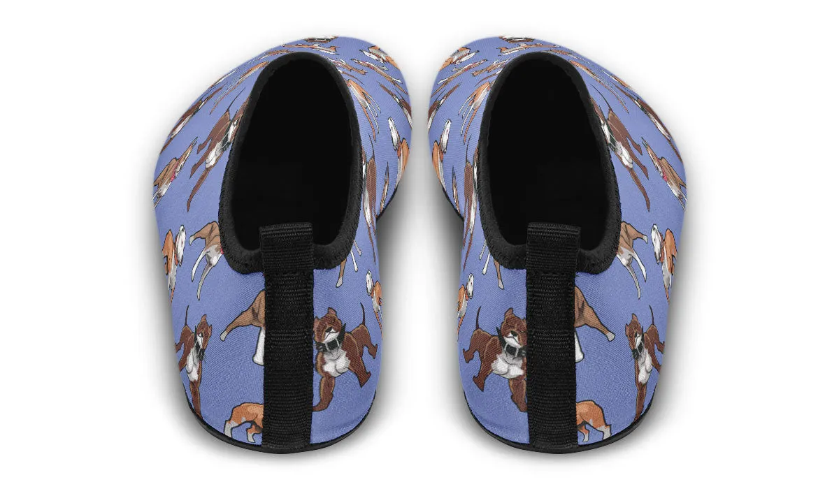 Pit Bull Pattern Aqua Barefoot Shoes