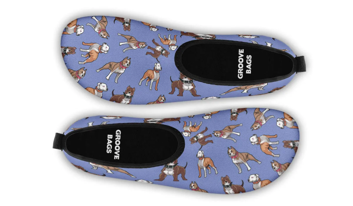 Pit Bull Pattern Aqua Barefoot Shoes