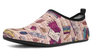 Plaid Books Aqua Barefoot Shoes