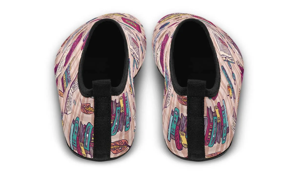 Plaid Books Aqua Barefoot Shoes