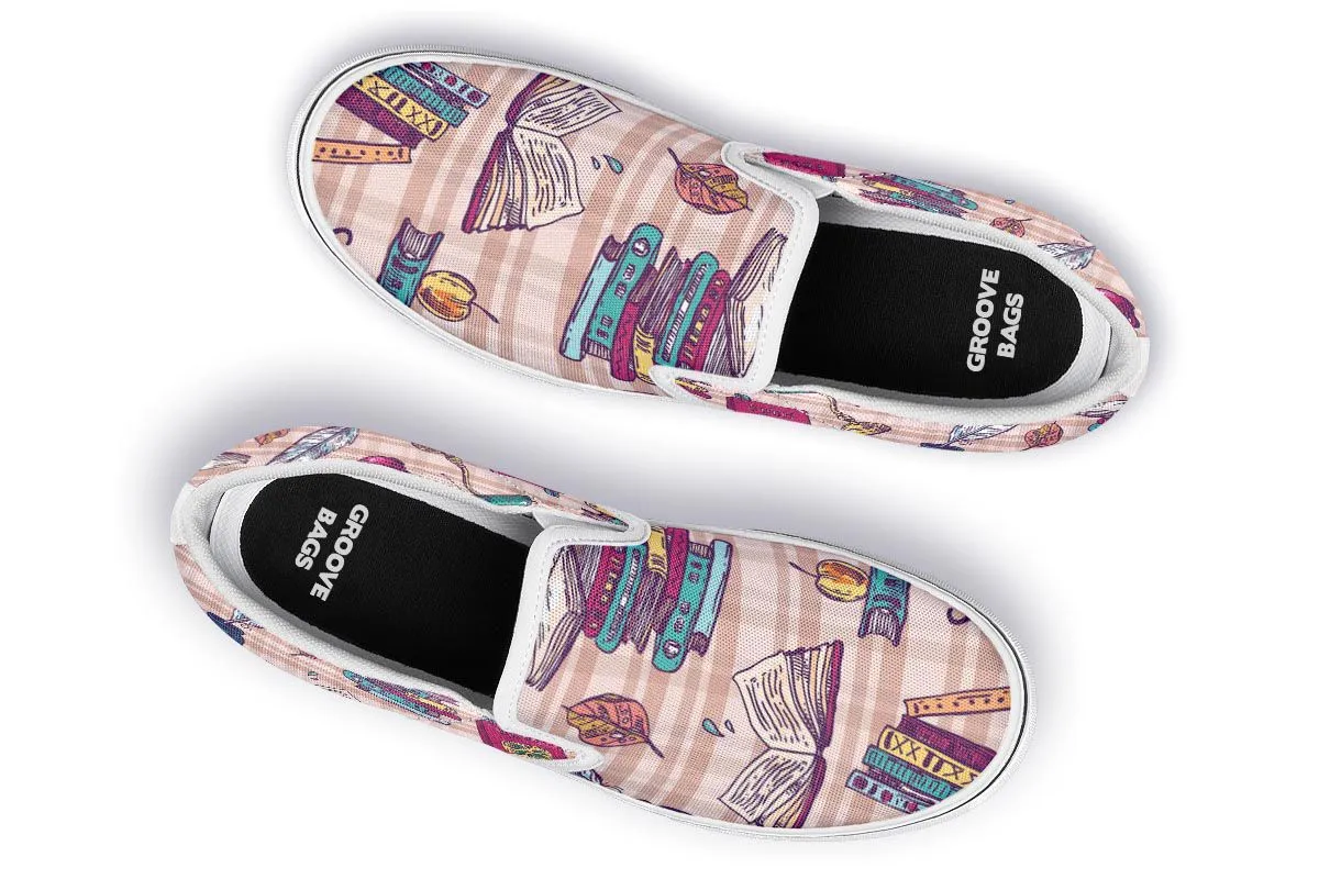 Plaid Books Slip-On Shoes