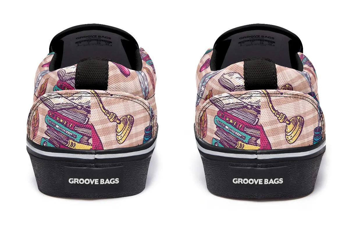 Plaid Books Slip-On Shoes