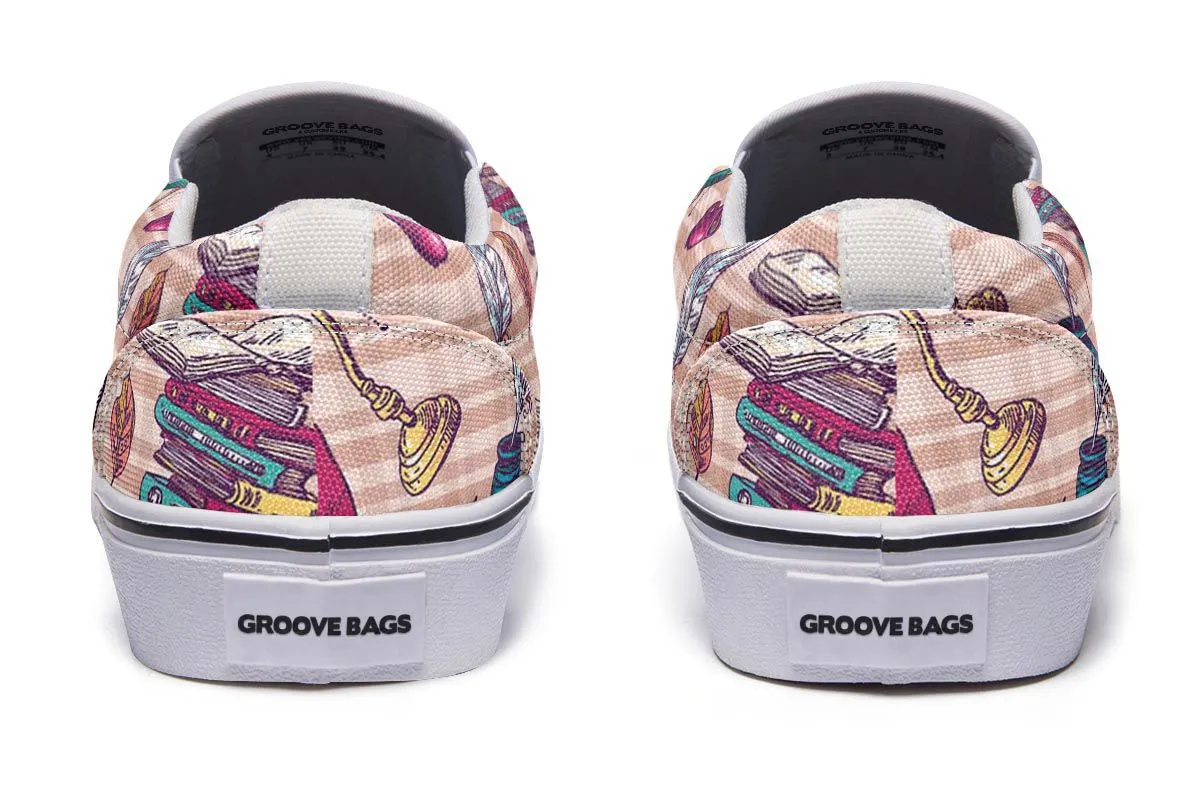 Plaid Books Slip-On Shoes