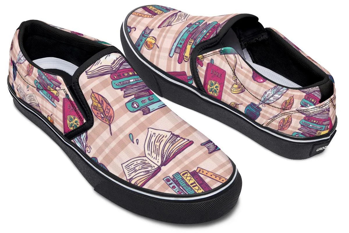 Plaid Books Slip-On Shoes