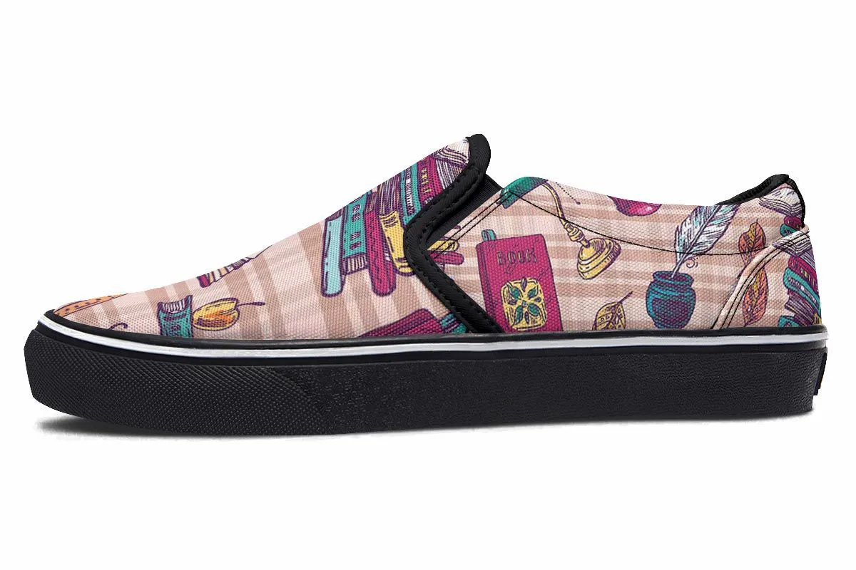 Plaid Books Slip-On Shoes