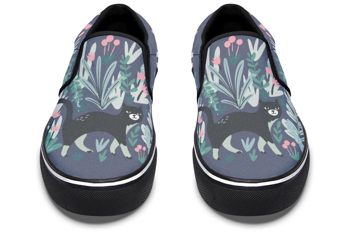 Plants Cats Slip-On Shoes