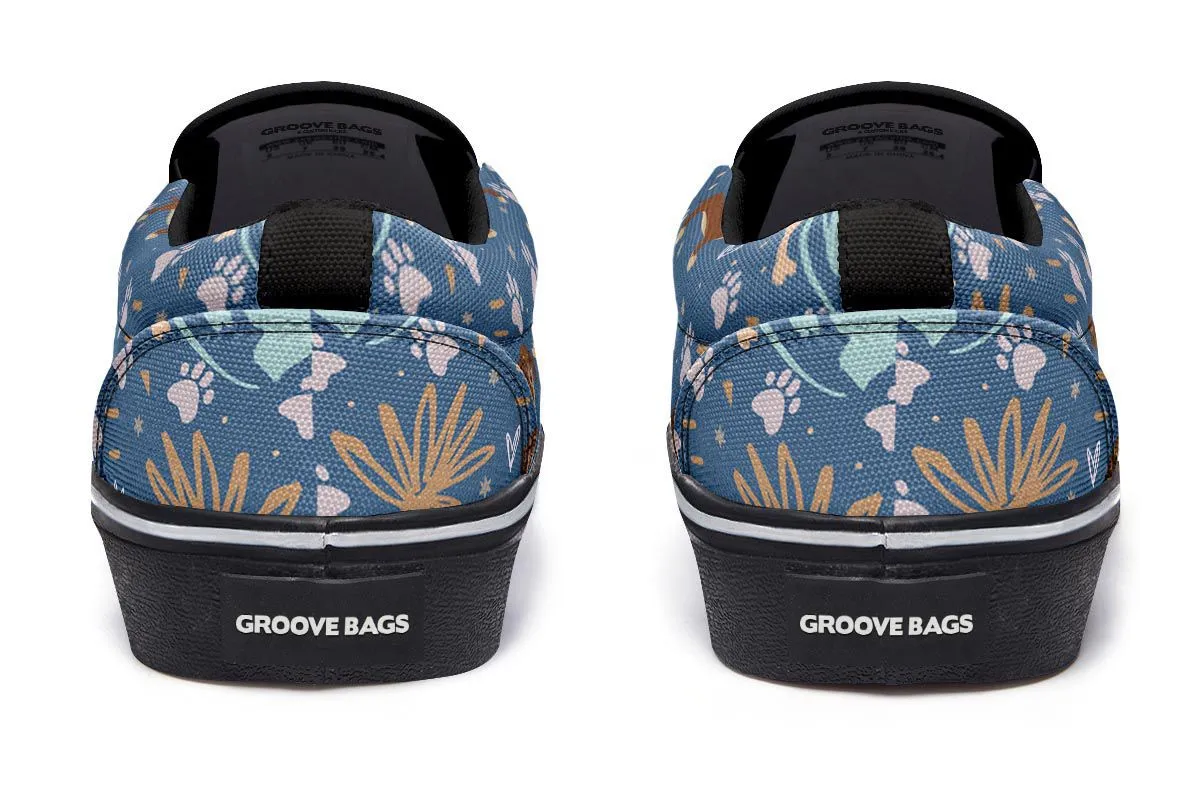 Playful Dachshund Slip-On Shoes
