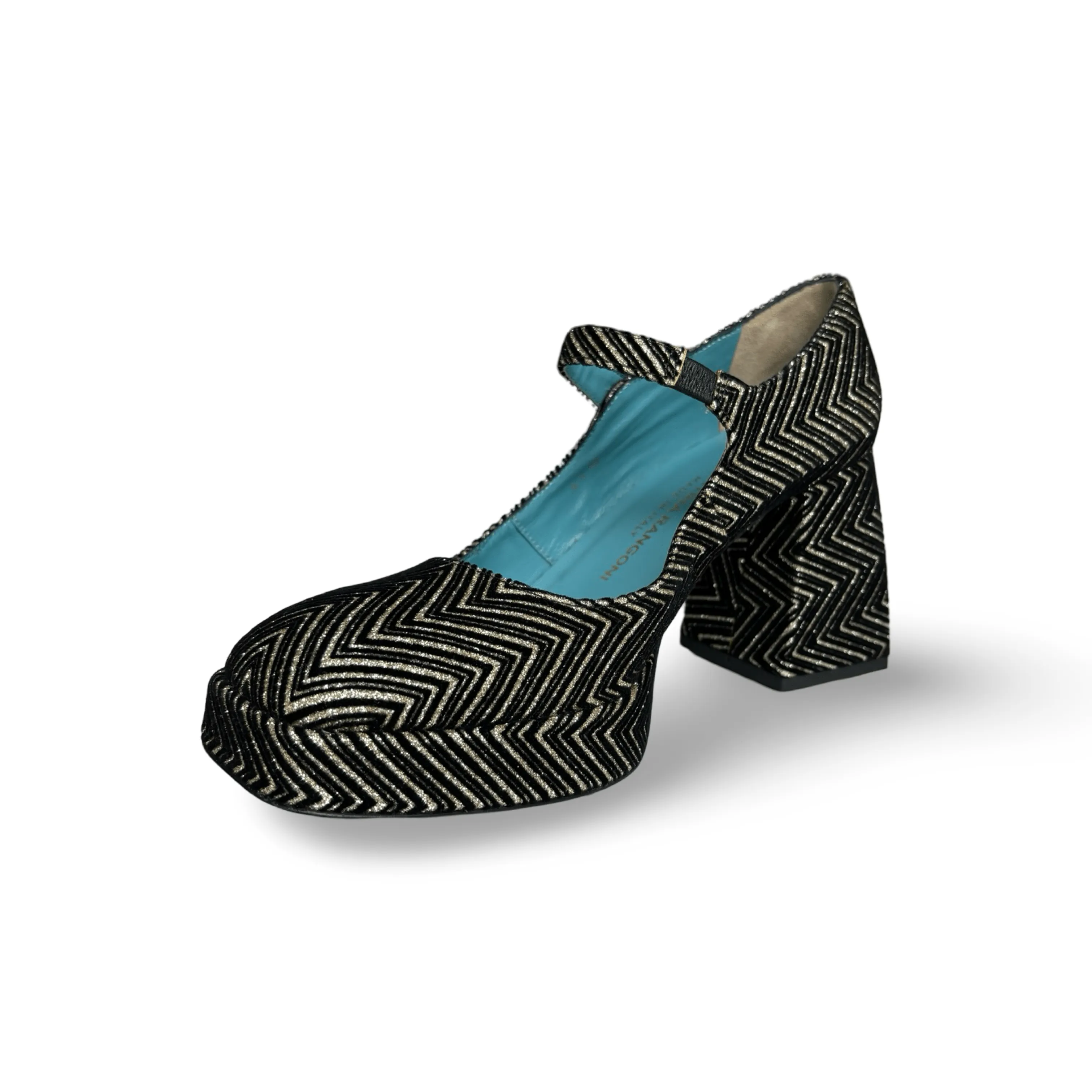 Pluma Gold Maryjane Pump