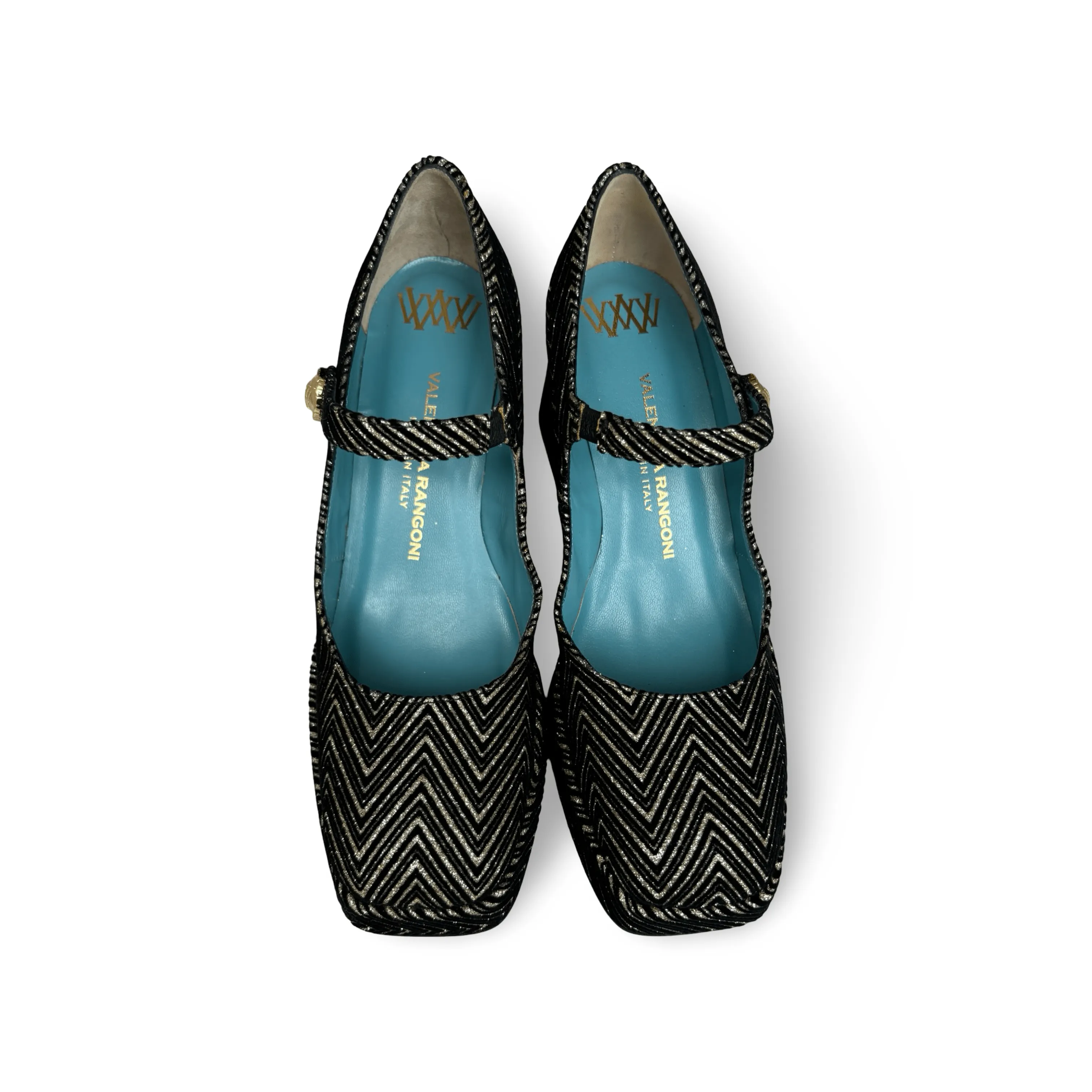 Pluma Gold Maryjane Pump
