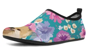 Pomeranian Dog Portrait Athletic Aqua Barefoot Shoes