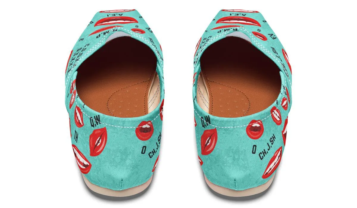 Pronunciation Chart Casual Shoes