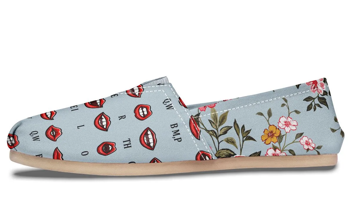 Pronunciation Chart Floral Casual Shoes
