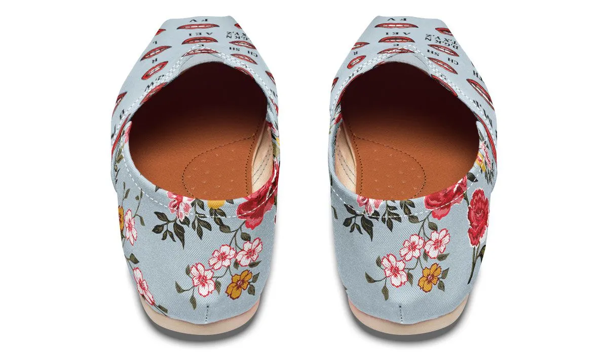 Pronunciation Chart Floral Casual Shoes