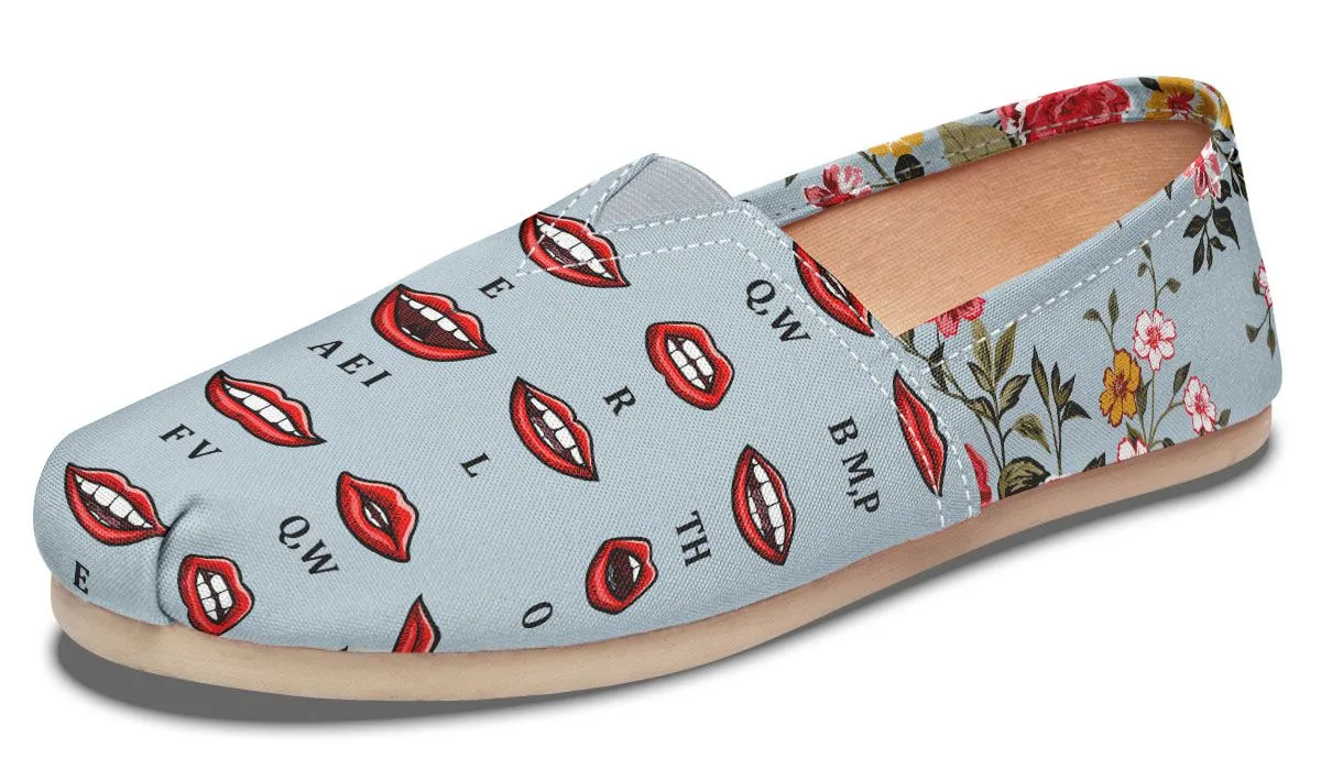 Pronunciation Chart Floral Casual Shoes