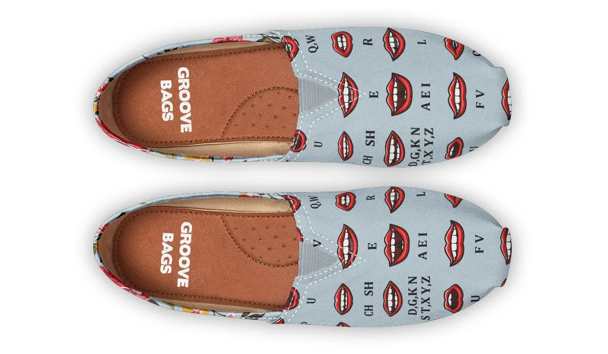 Pronunciation Chart Floral Casual Shoes