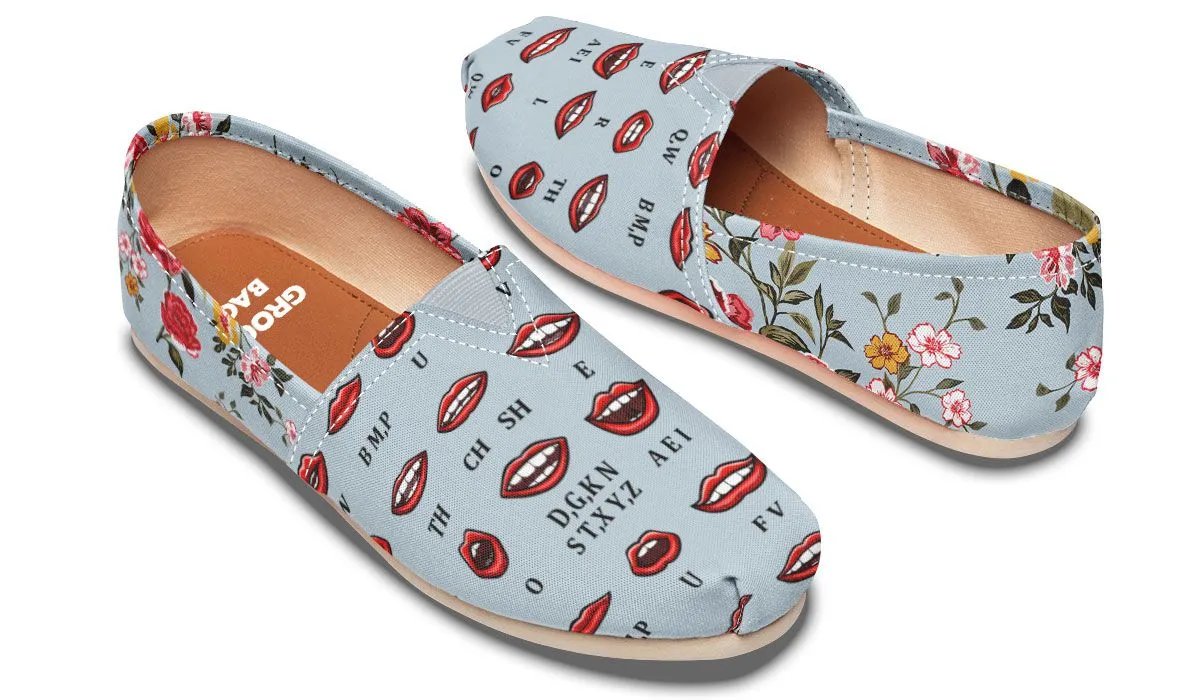 Pronunciation Chart Floral Casual Shoes