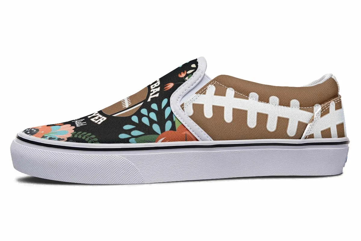 Proud Football Mom Slip-On Shoes