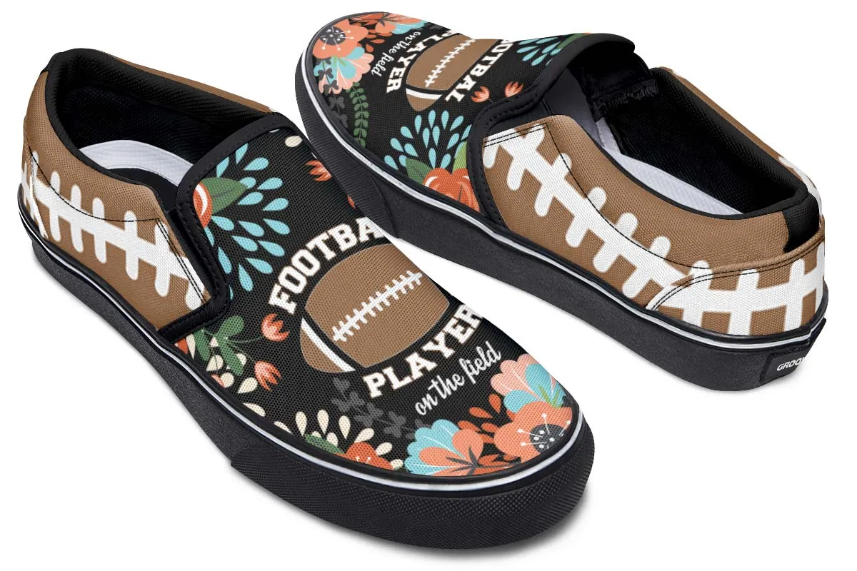 Proud Football Mom Slip-On Shoes
