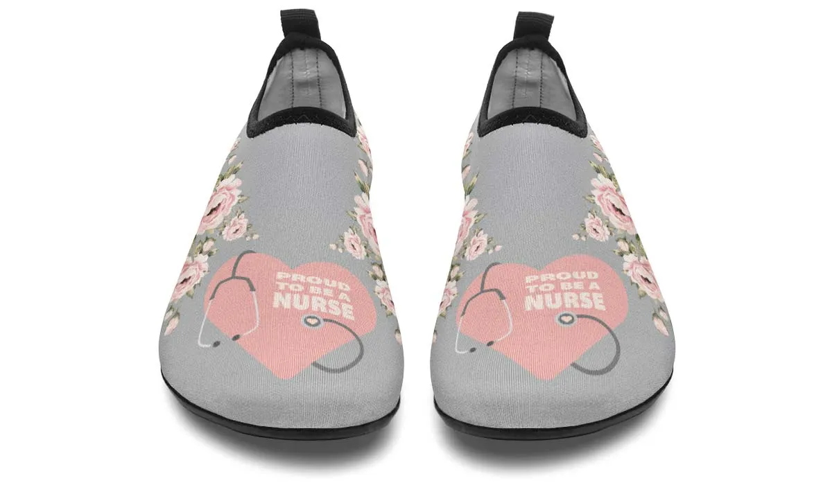 Proud Nurse Aqua Barefoot Shoes