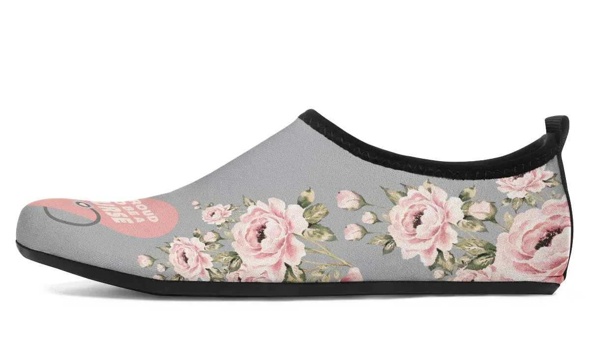 Proud Nurse Aqua Barefoot Shoes