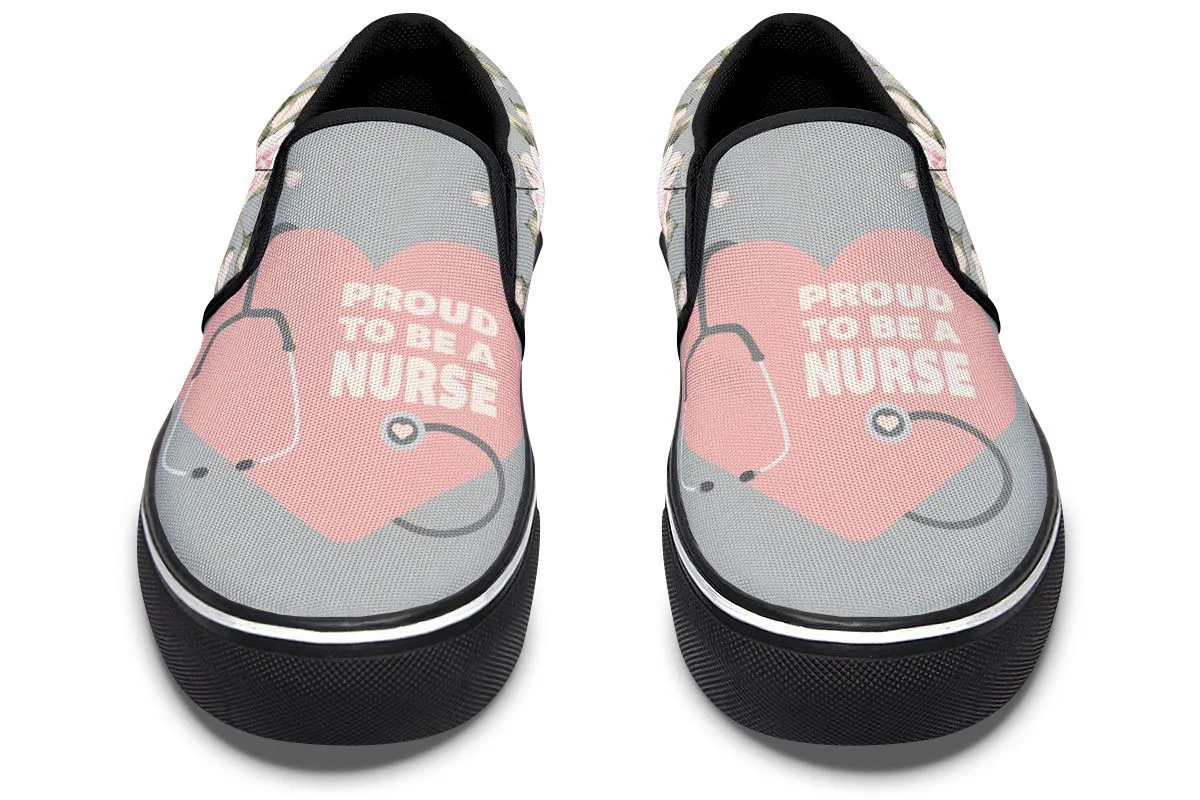 Proud Nurse Slip-On Shoes