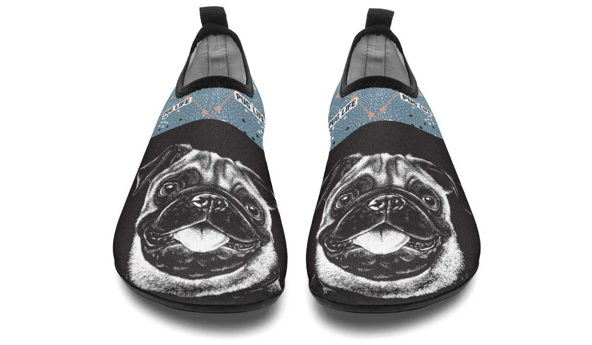 Pug Life Aqua Barefoot Shoes