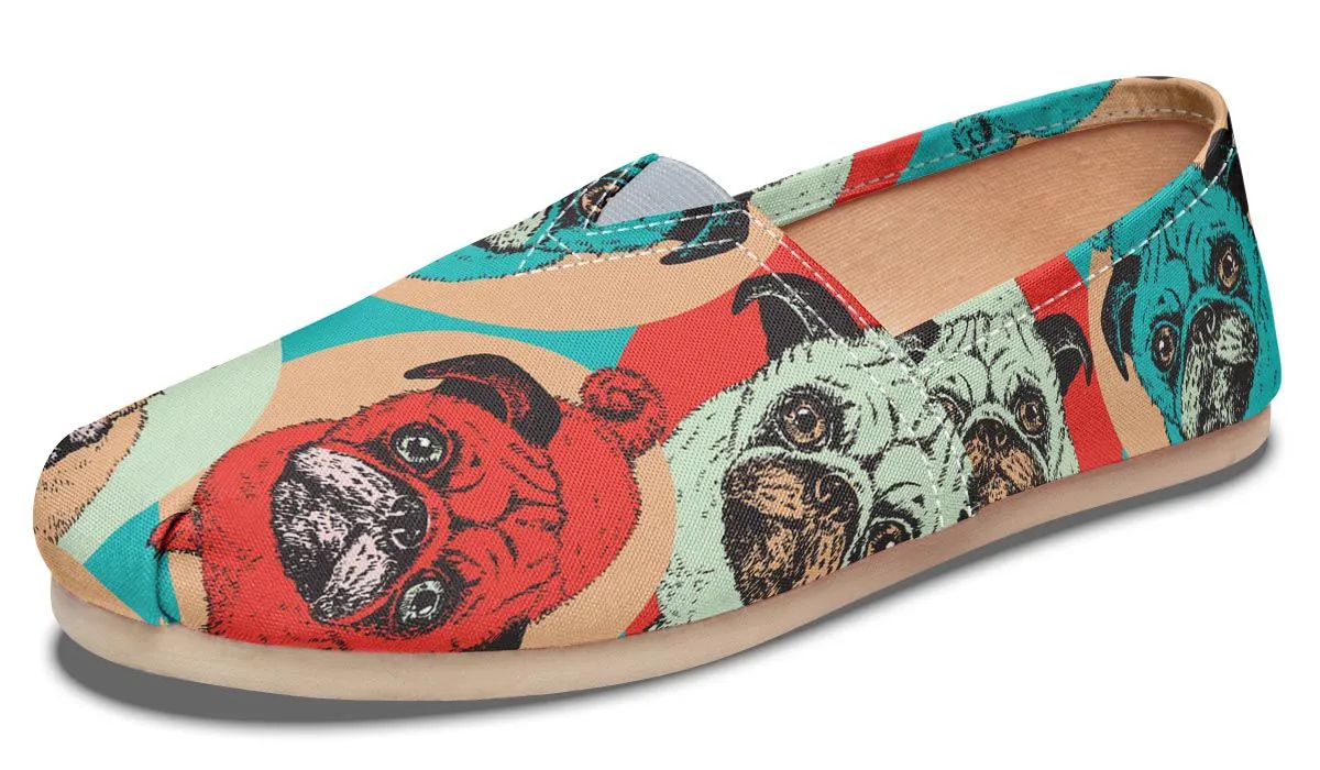 Pug Pop Art Casual Shoes
