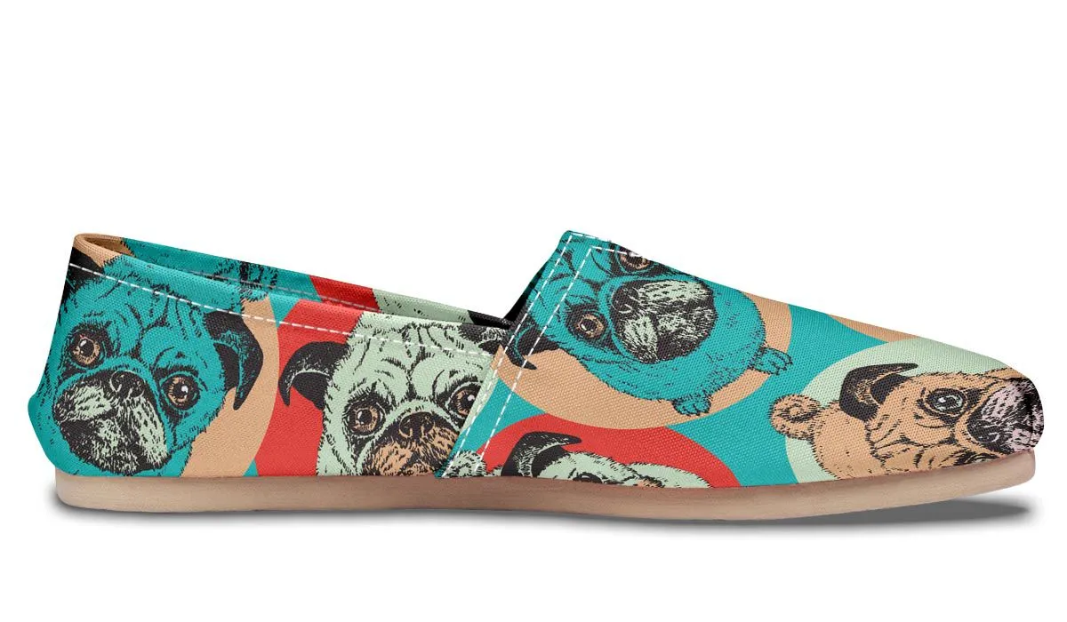 Pug Pop Art Casual Shoes