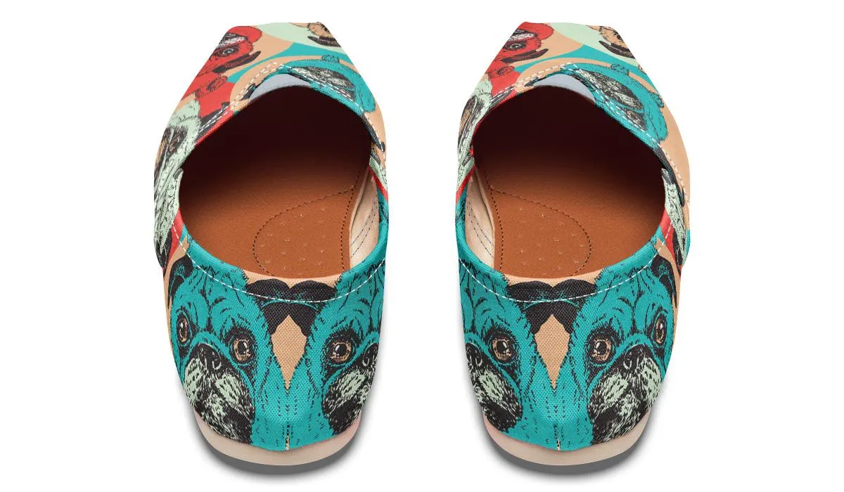 Pug Pop Art Casual Shoes