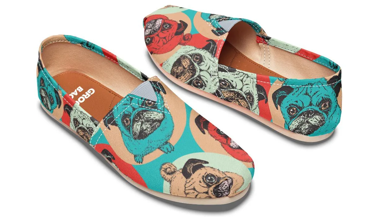 Pug Pop Art Casual Shoes
