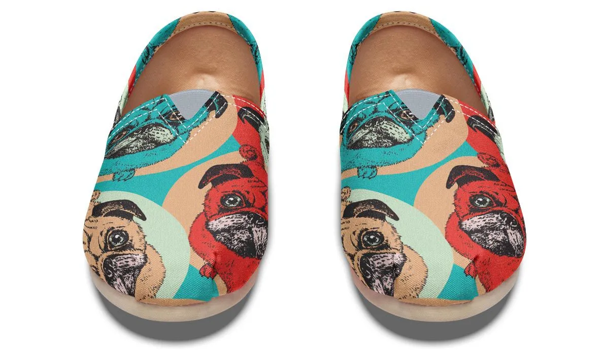 Pug Pop Art Casual Shoes