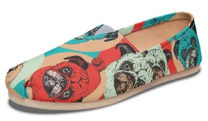 Pug Pop Art Casual Shoes