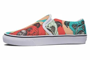Pug Pop Art Slip-On Shoes