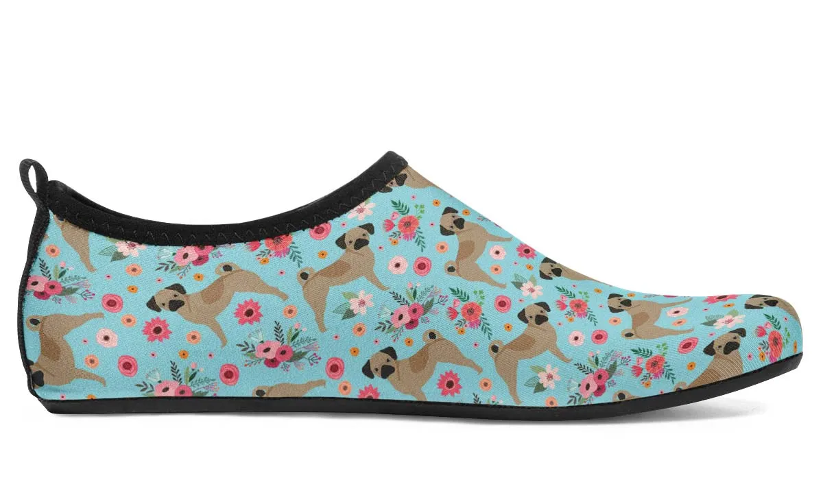 Puggle Flower Aqua Barefoot Shoes