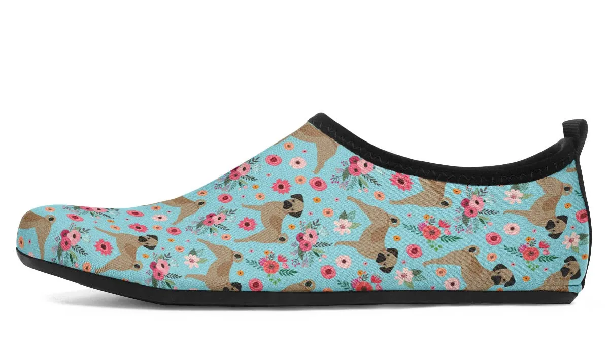 Puggle Flower Aqua Barefoot Shoes