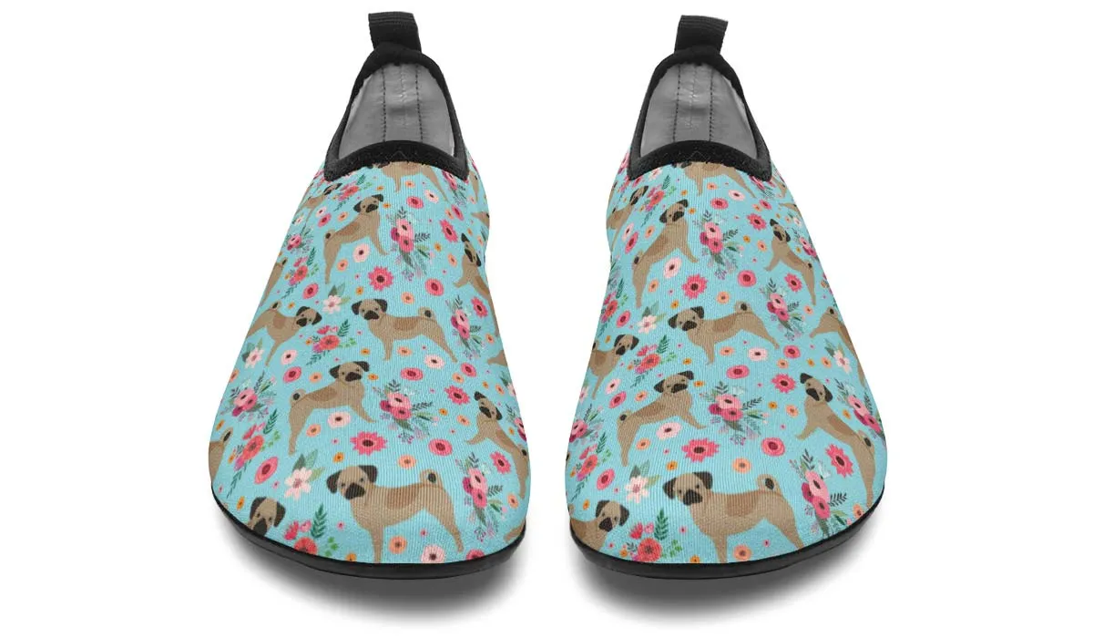 Puggle Flower Aqua Barefoot Shoes